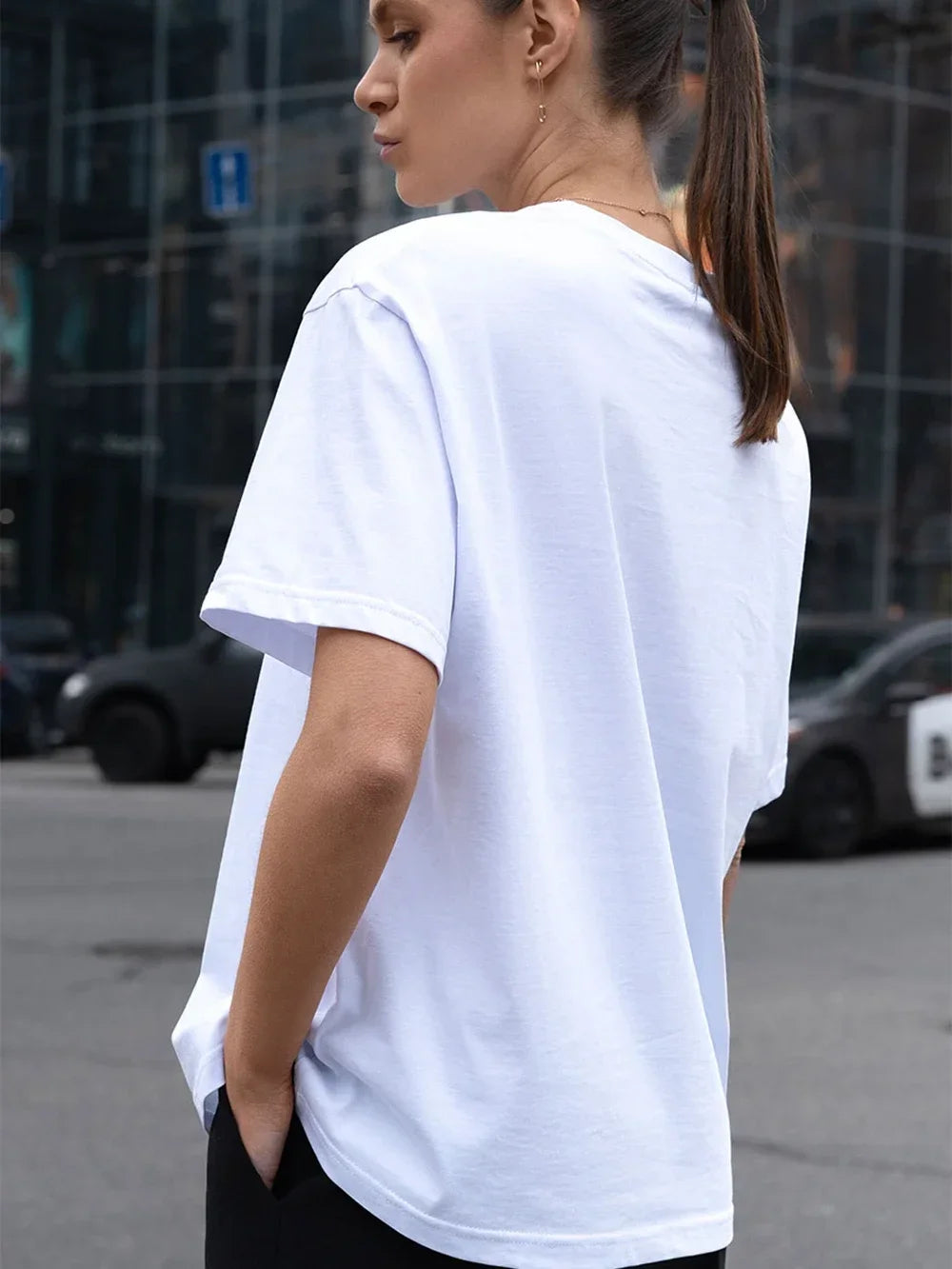 Women’s Amore Print Drop Sleeve T-Shirt – Casual Summer Fashion Tee