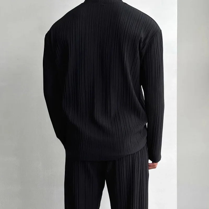 Men Solid V Neck Cardigan Sweater