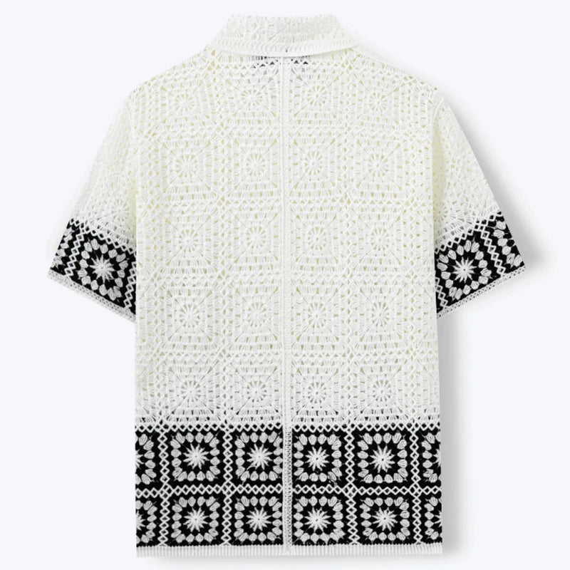Men Summer Short Sleeve Knit Shirt