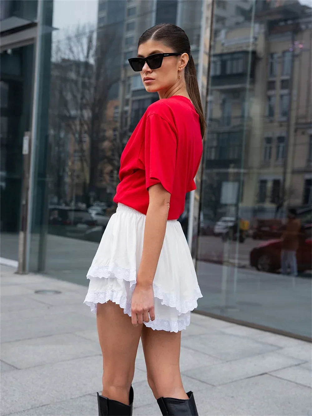 Women’s Amore Print Drop Sleeve T-Shirt – Casual Summer Fashion Tee