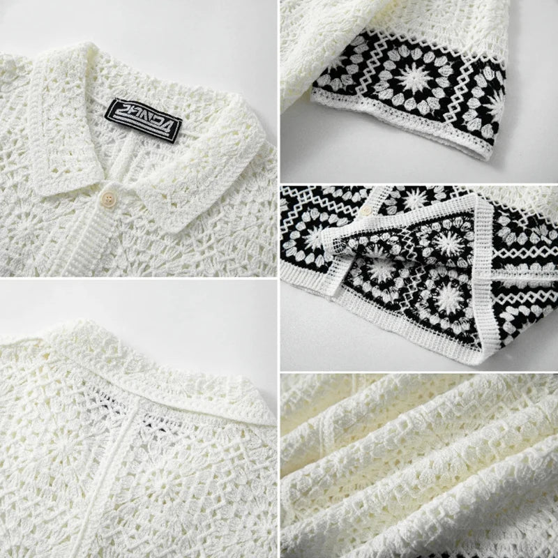Men Summer Short Sleeve Knit Shirt