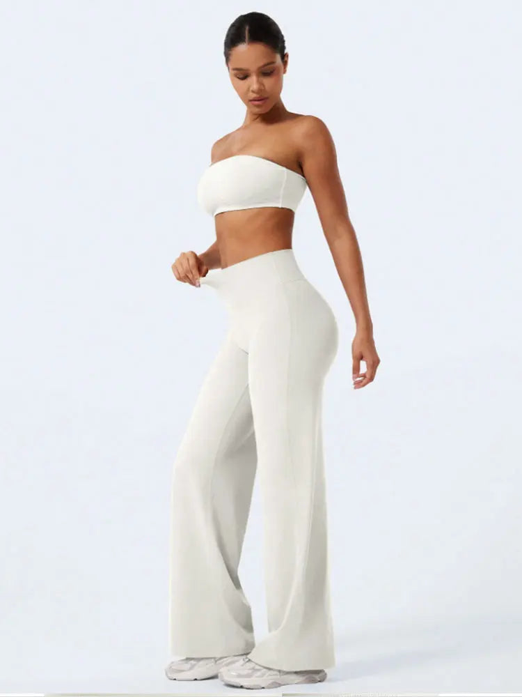 Women Yoga Pants Wide Leg High Waist Fitness Wear