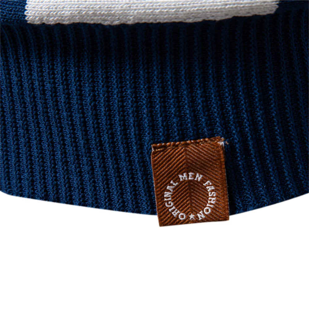 Men Short Sleeve Striped Polo Shirt