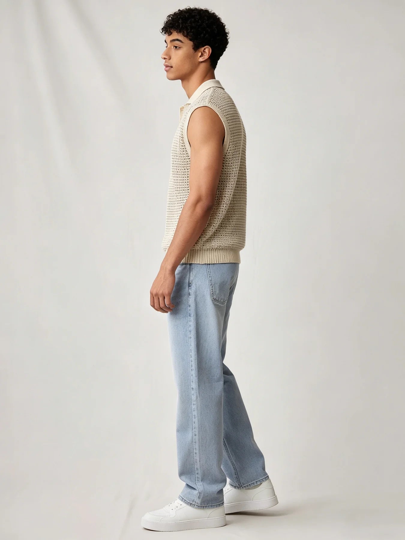 Men’s Knit Polo Tank – Summer Casual Vest