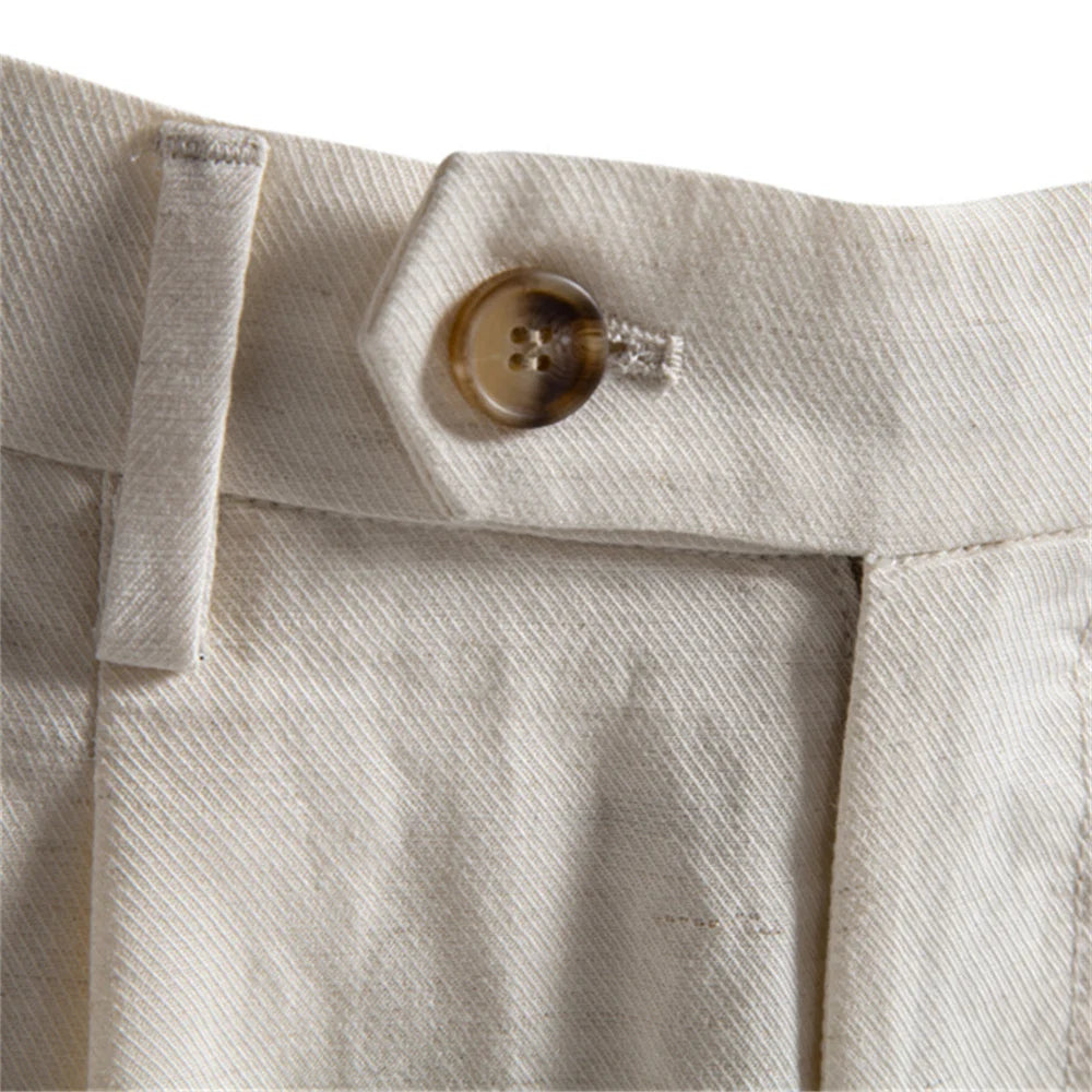 Men Summer Cotton Linen Shorts
