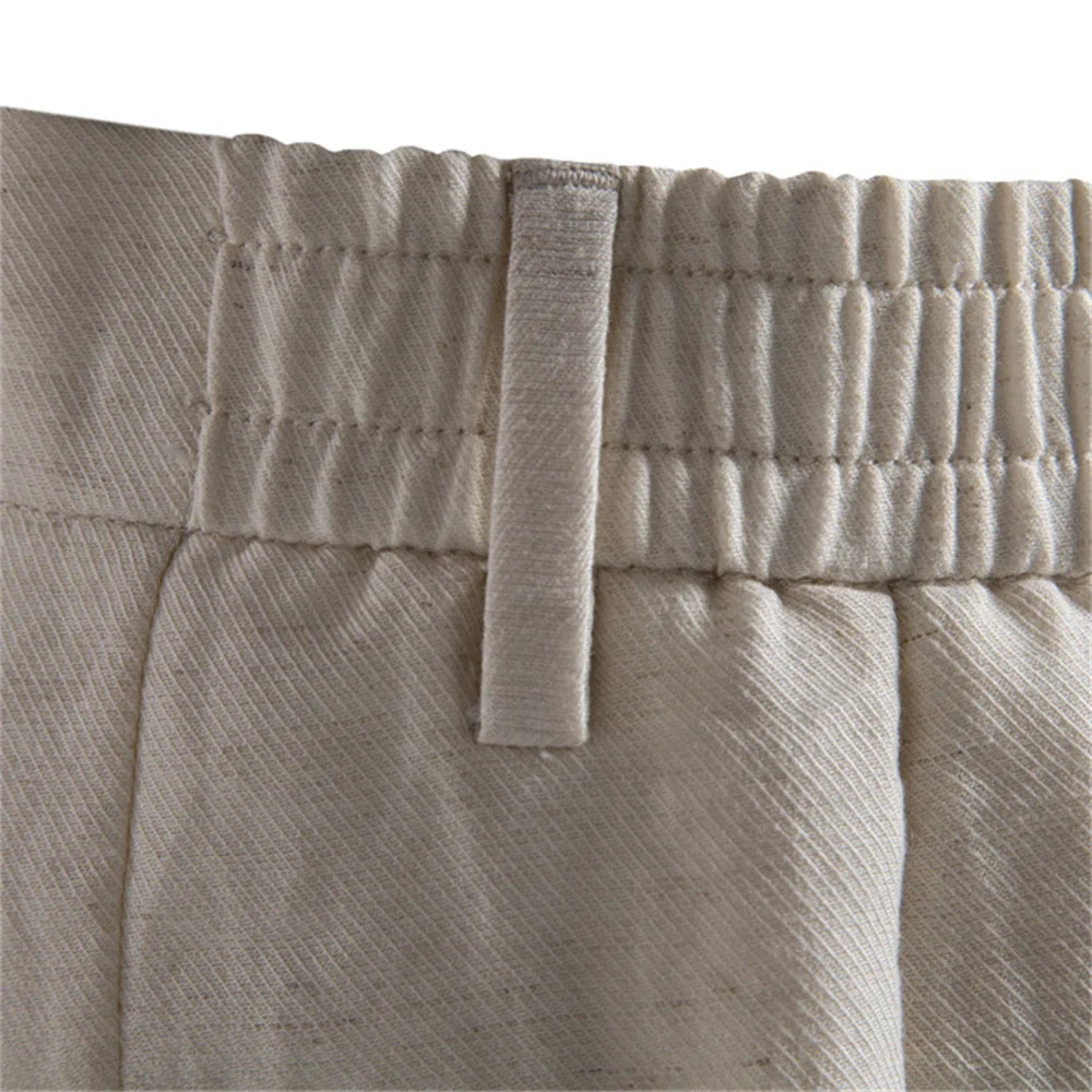 Men Summer Cotton Linen Shorts