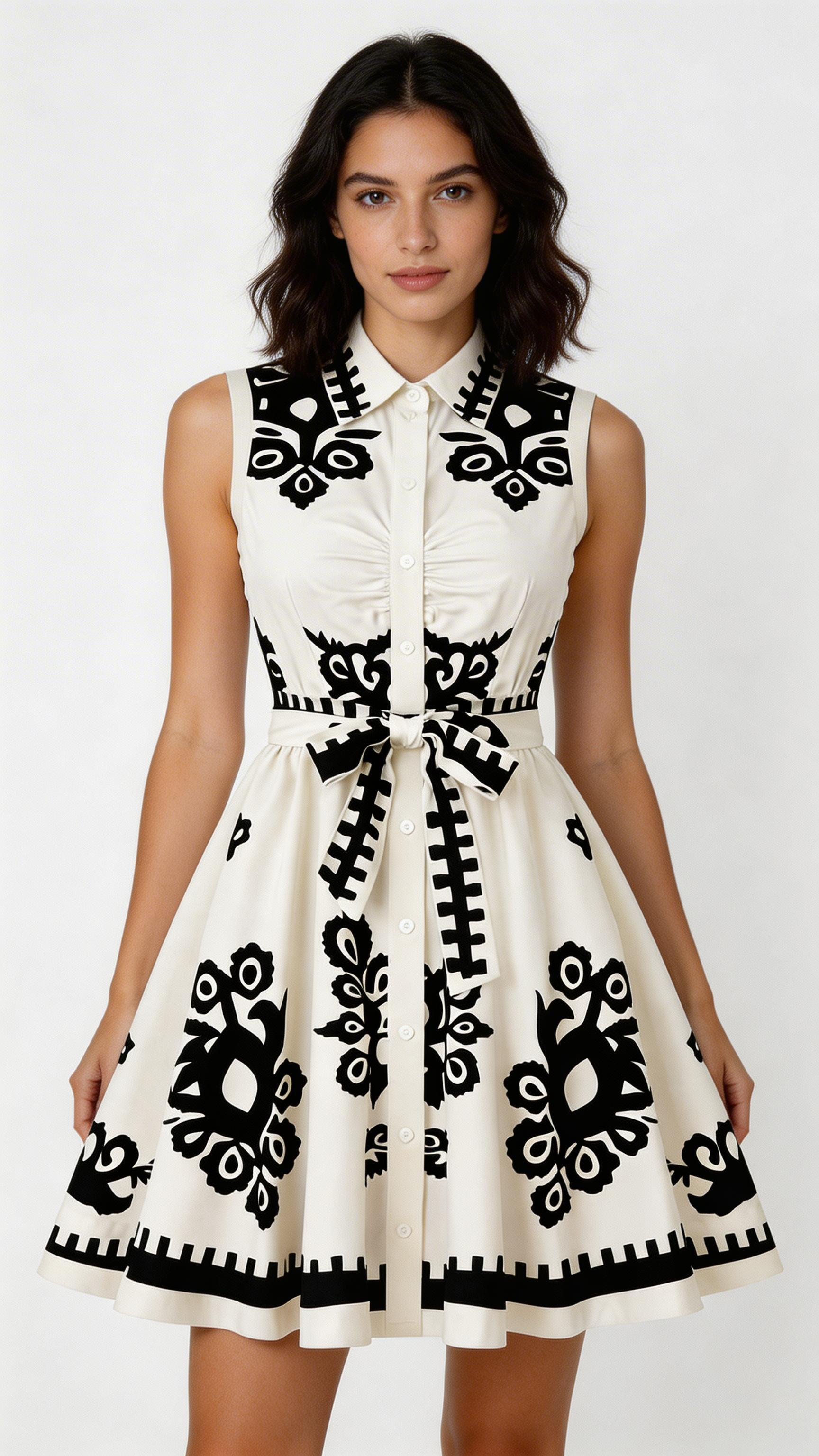 Women's Fashion Strapless Floral Print Belted Waist Dress Ladies Summer Beach Dress Casual Sleeveless Swing Dress