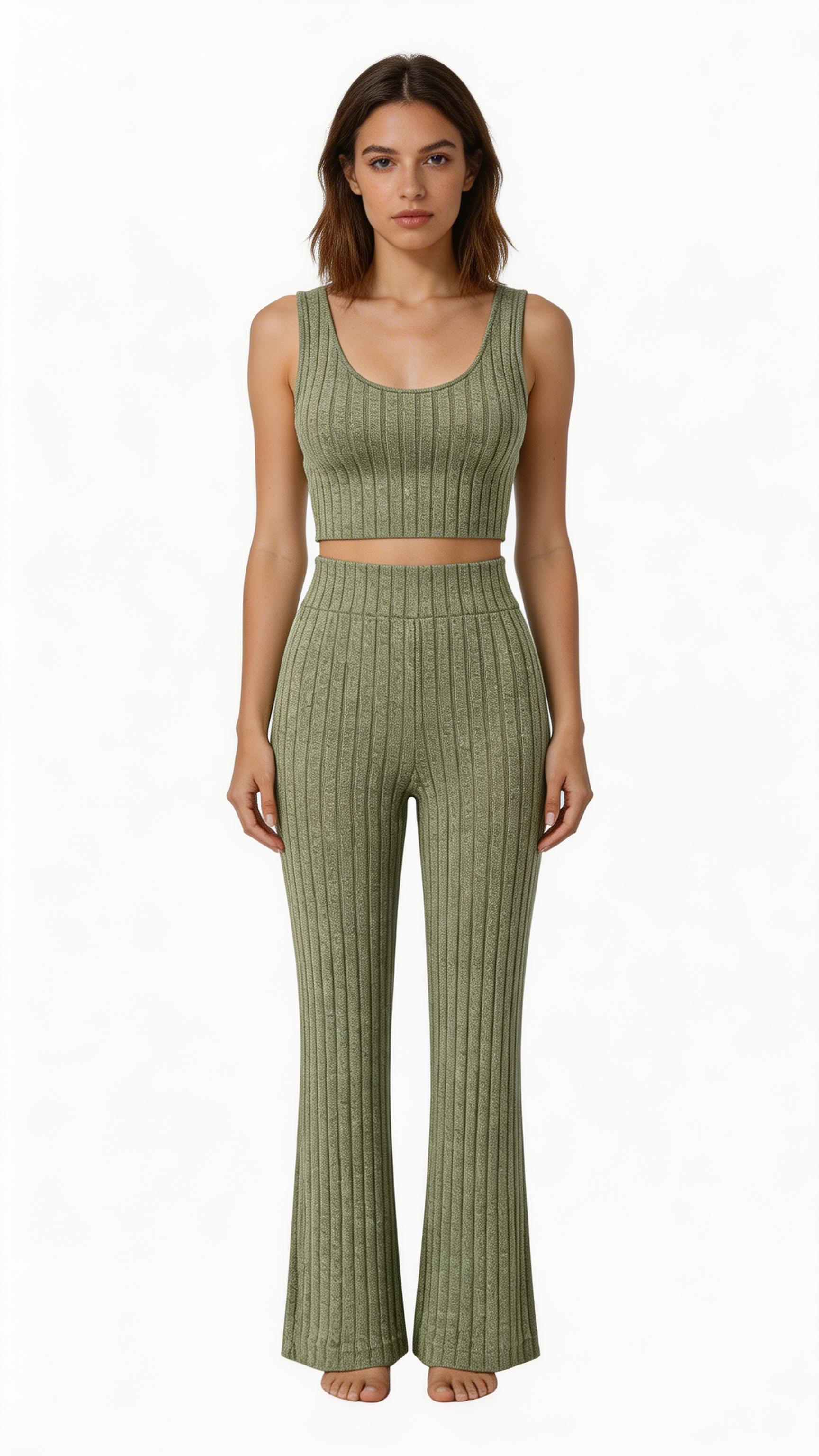 Women Pajama Set Tank Top Long Pants Loungewear