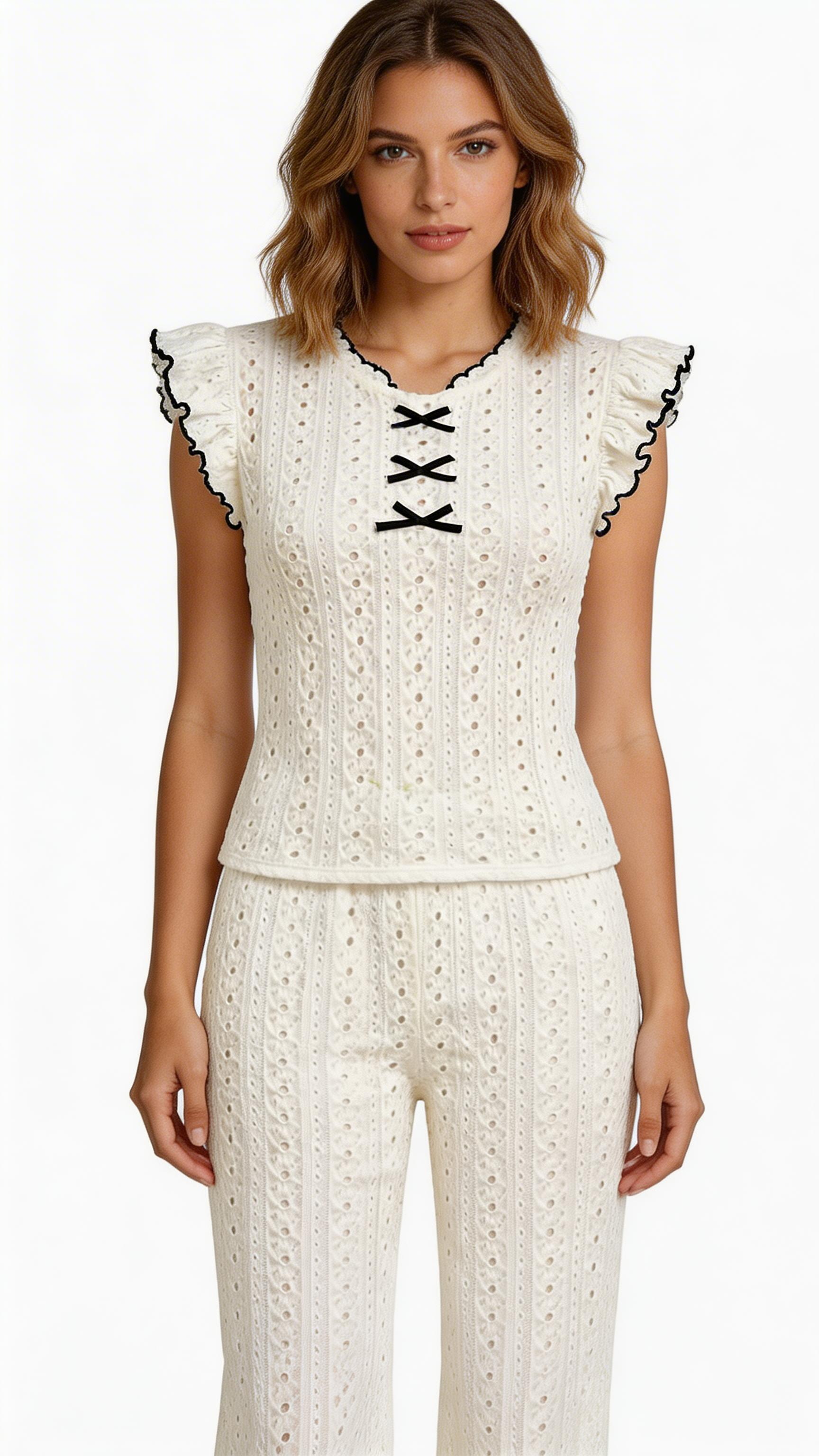 Lace Pajama Set – Lightweight Summer Sleepwear