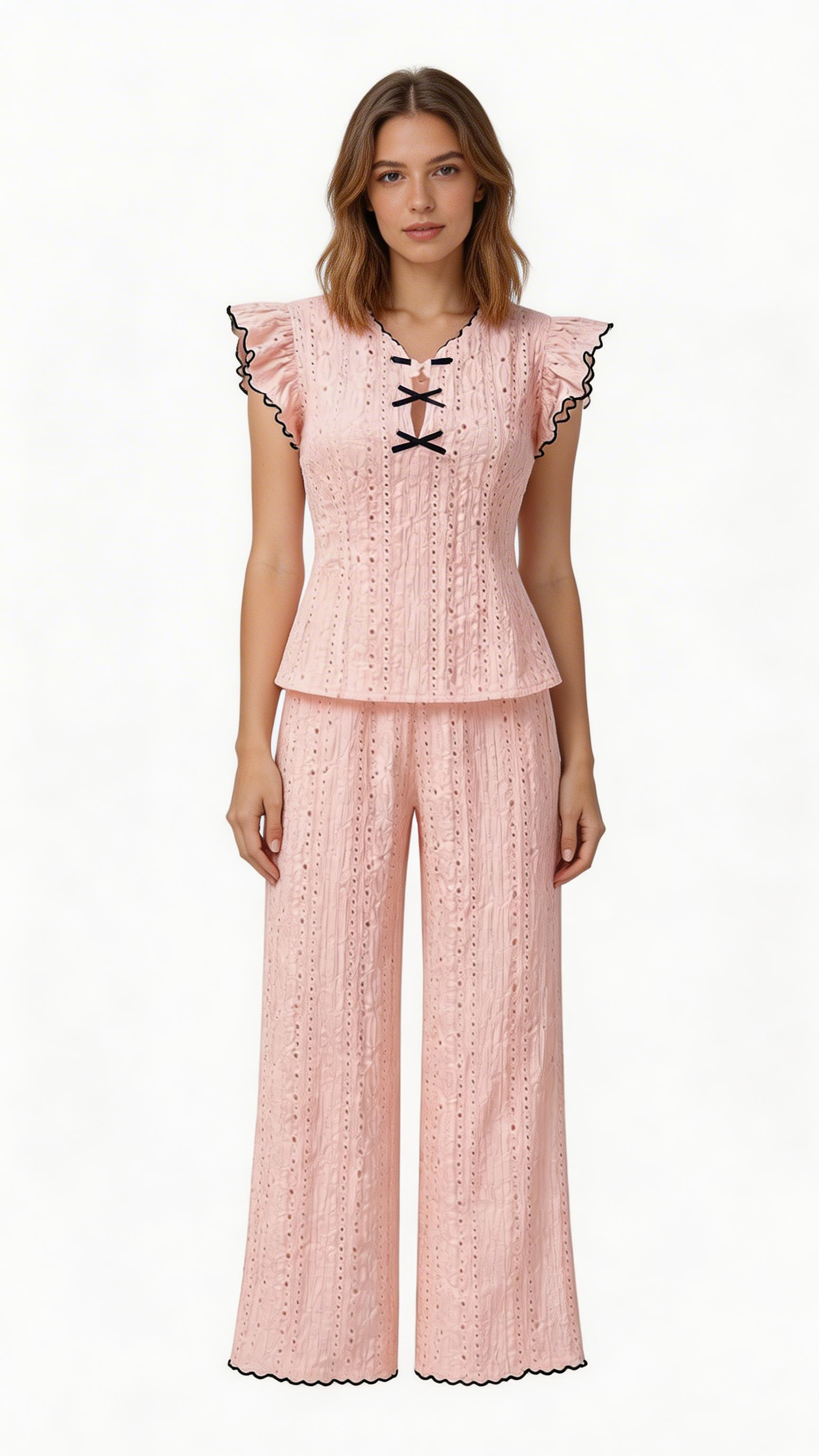Lace Pajama Set – Lightweight Summer Sleepwear