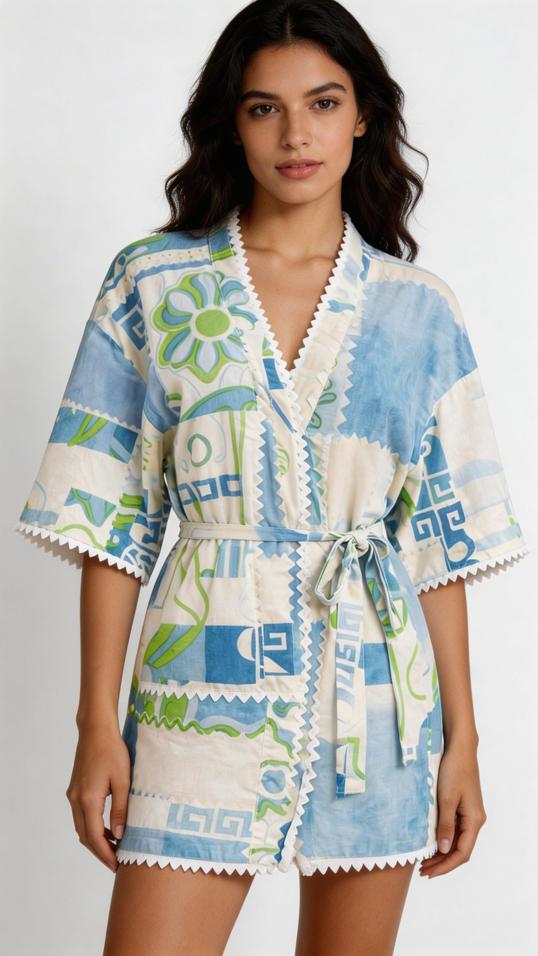 Women Printed Ruffle Top Mini Skirt Set Summer Outfit