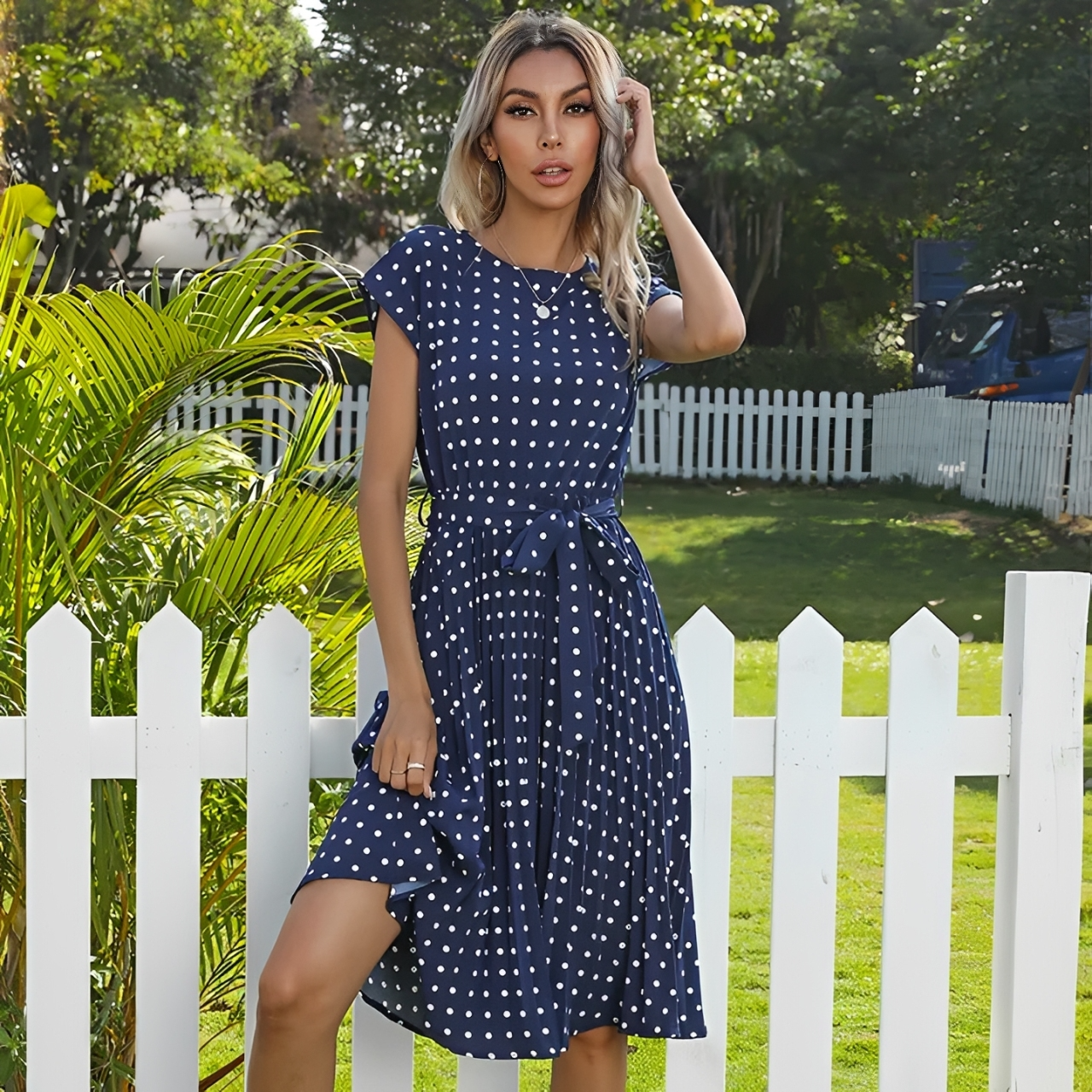 Women’s Polka Dot Midi Dress